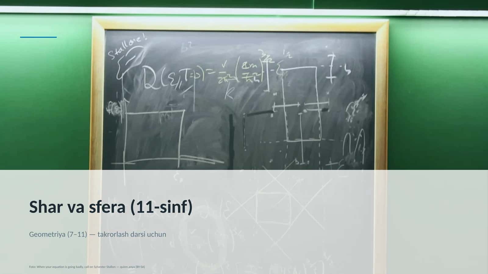 Shar va sfera (11-sinf)