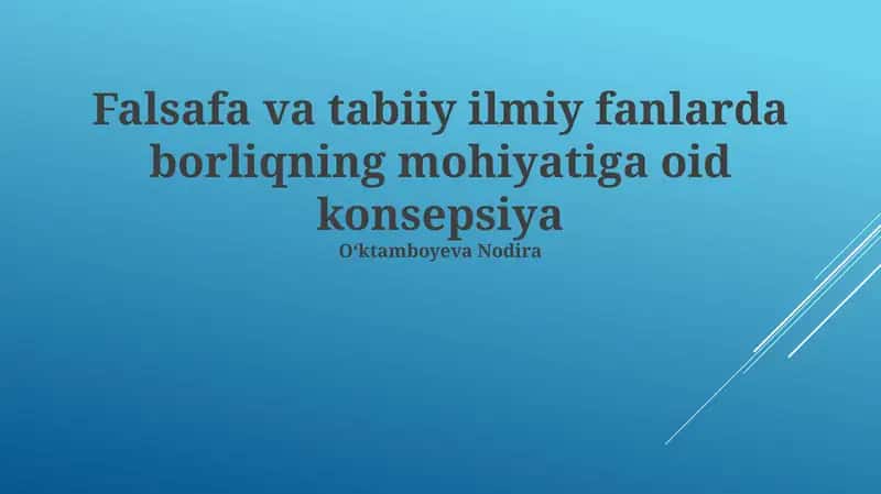 Borliqning Mohiyati