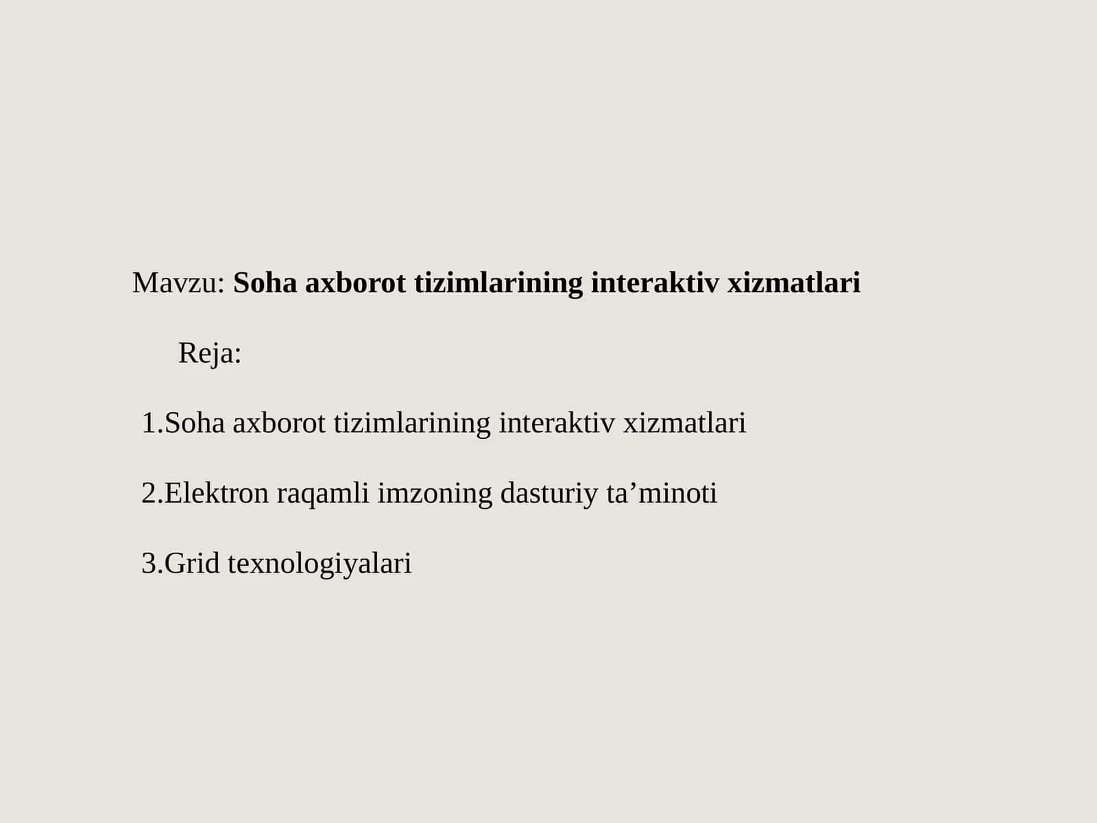 Sohaxborot tizimlarining interaktiv xizmatlari