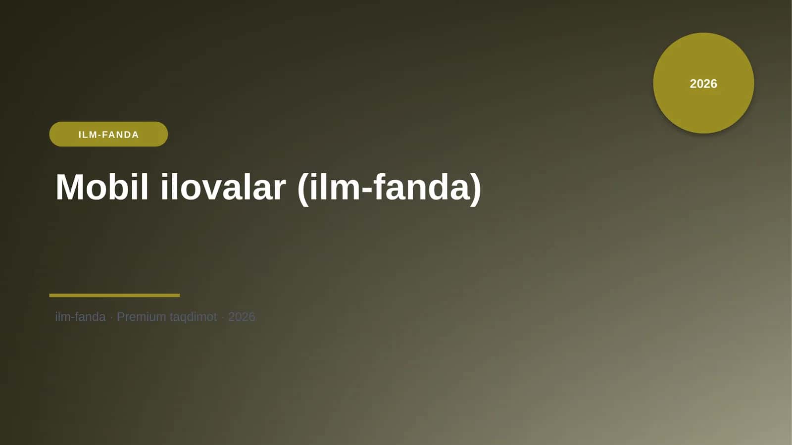 Mobil ilovalar (ilm-fanda)
