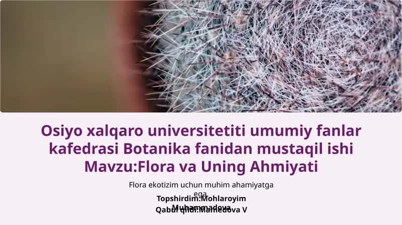 Flora va taksonomiya