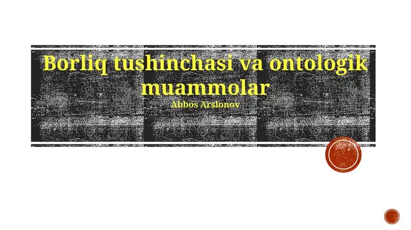 Zamonaviy ontologiya