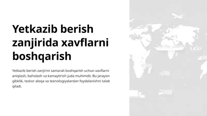 Yetkazib berish zanjirida xavflarni boshqarish