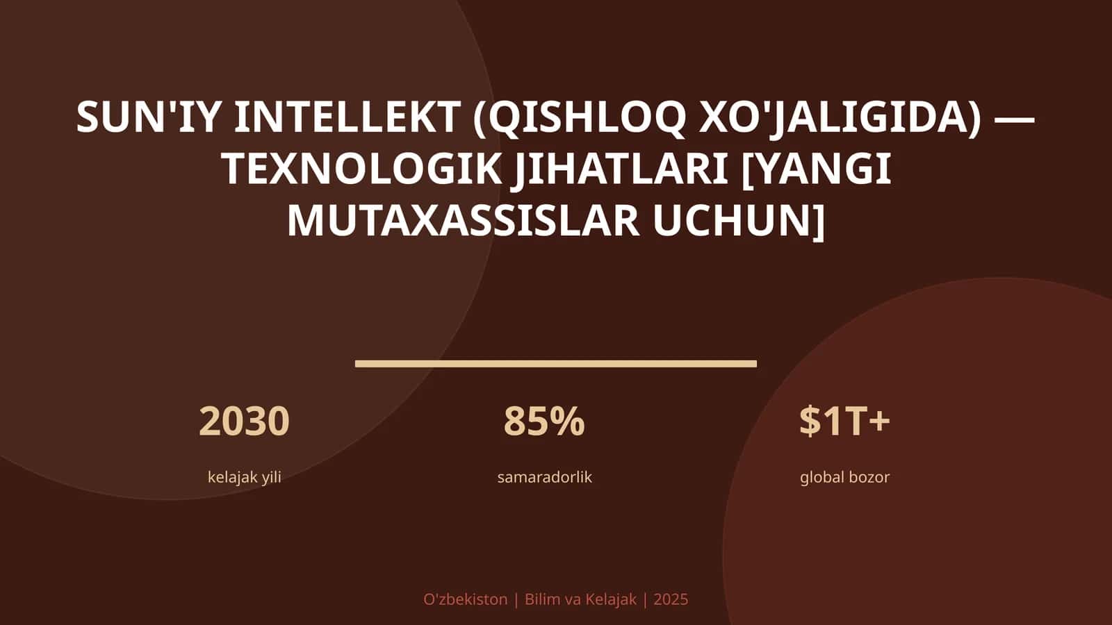 Sun'iy Intellekt (Qishloq XO'jaligida) - Texnologik Jihatlari [Yangi Mutaxassislar Uchun]