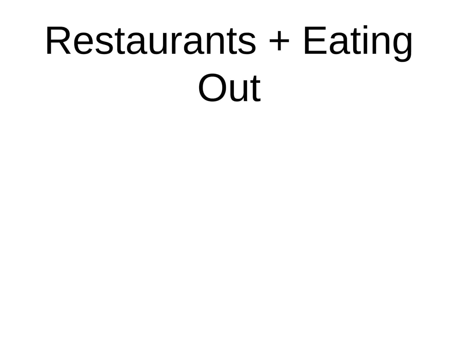 A La Carte