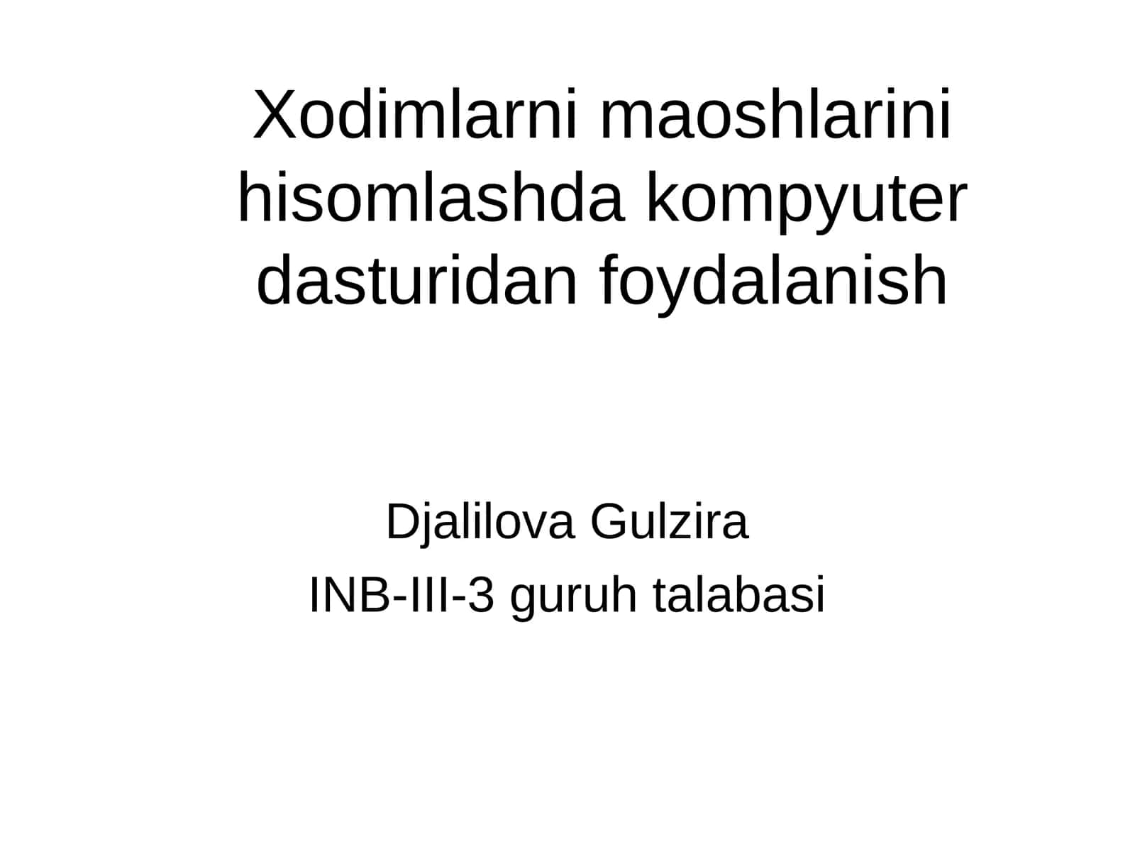 DAROMAD SOLIG‘I