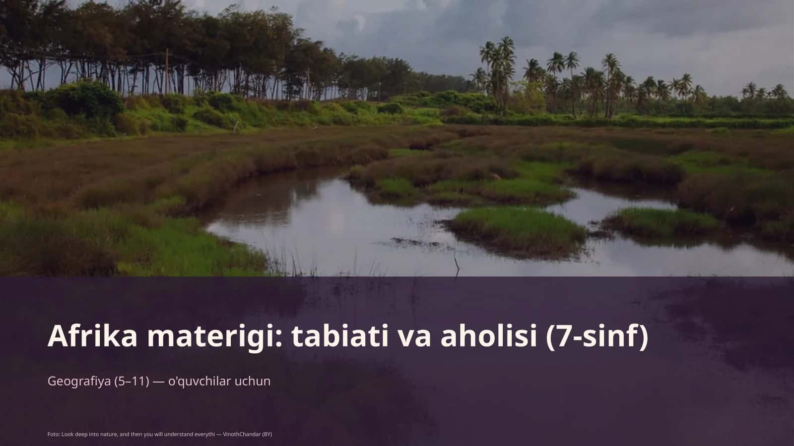 Afrika materigi: tabiati va aholisi (7-sinf)