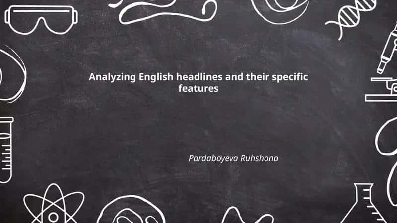 Analyzing English headlines and their specific features