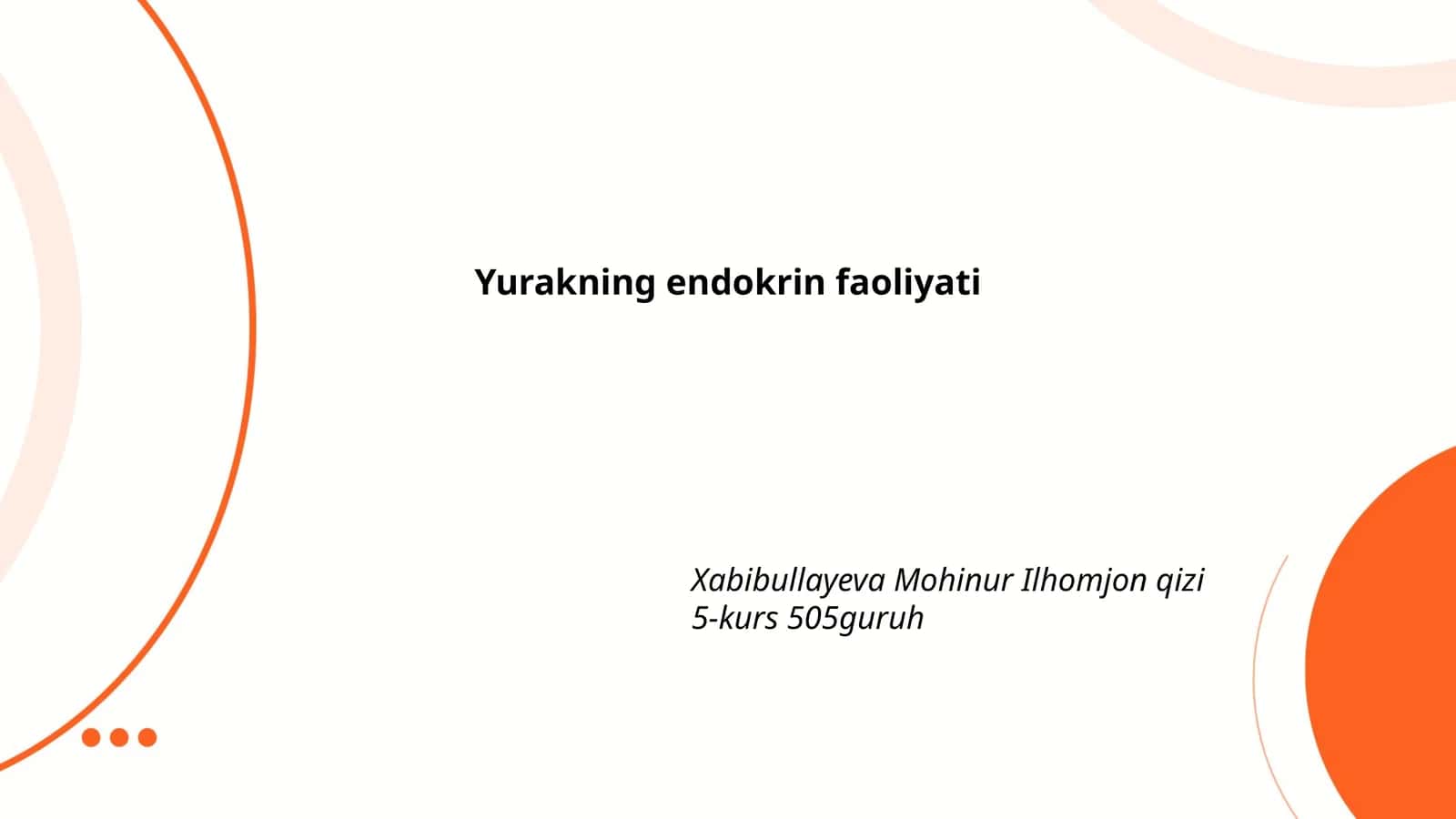 Yurakning endokrin faoliyati