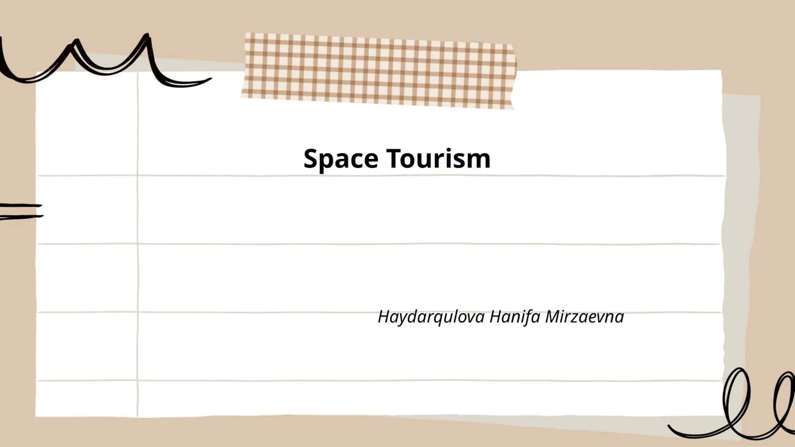 Space Tourism