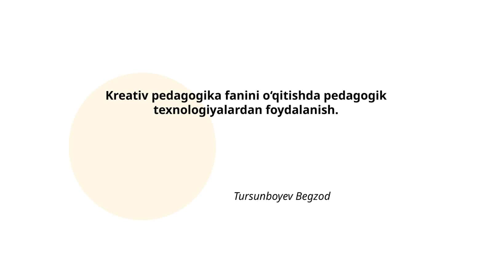 Kreativ pedagogika: Mohiyati va ahamiyati