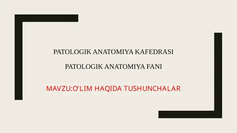 Oʻlim haqida tushunchalar