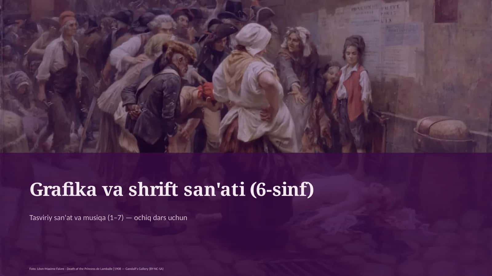 Grafika va shrift san'ati (6-sinf)