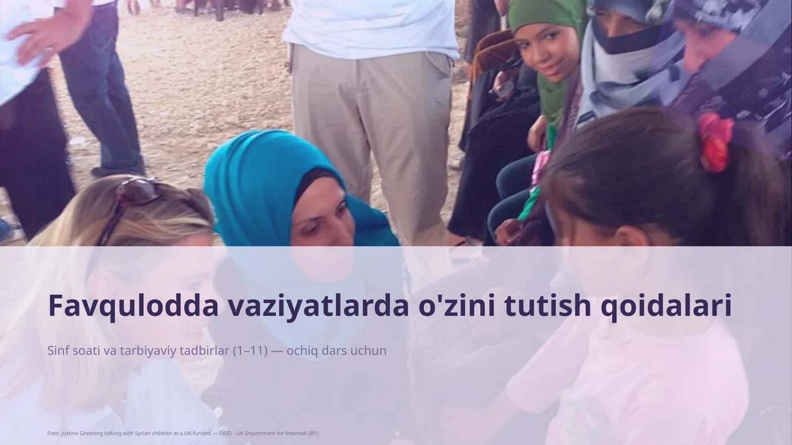 Favqulodda vaziyatlarda o'zini tutish qoidalari