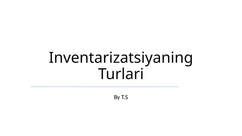 Xom ashyo inventarizatsiyasi