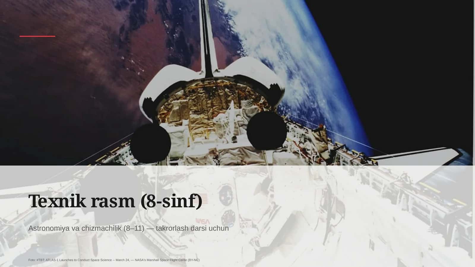 Astronomiya va chizmachilik (8–11)