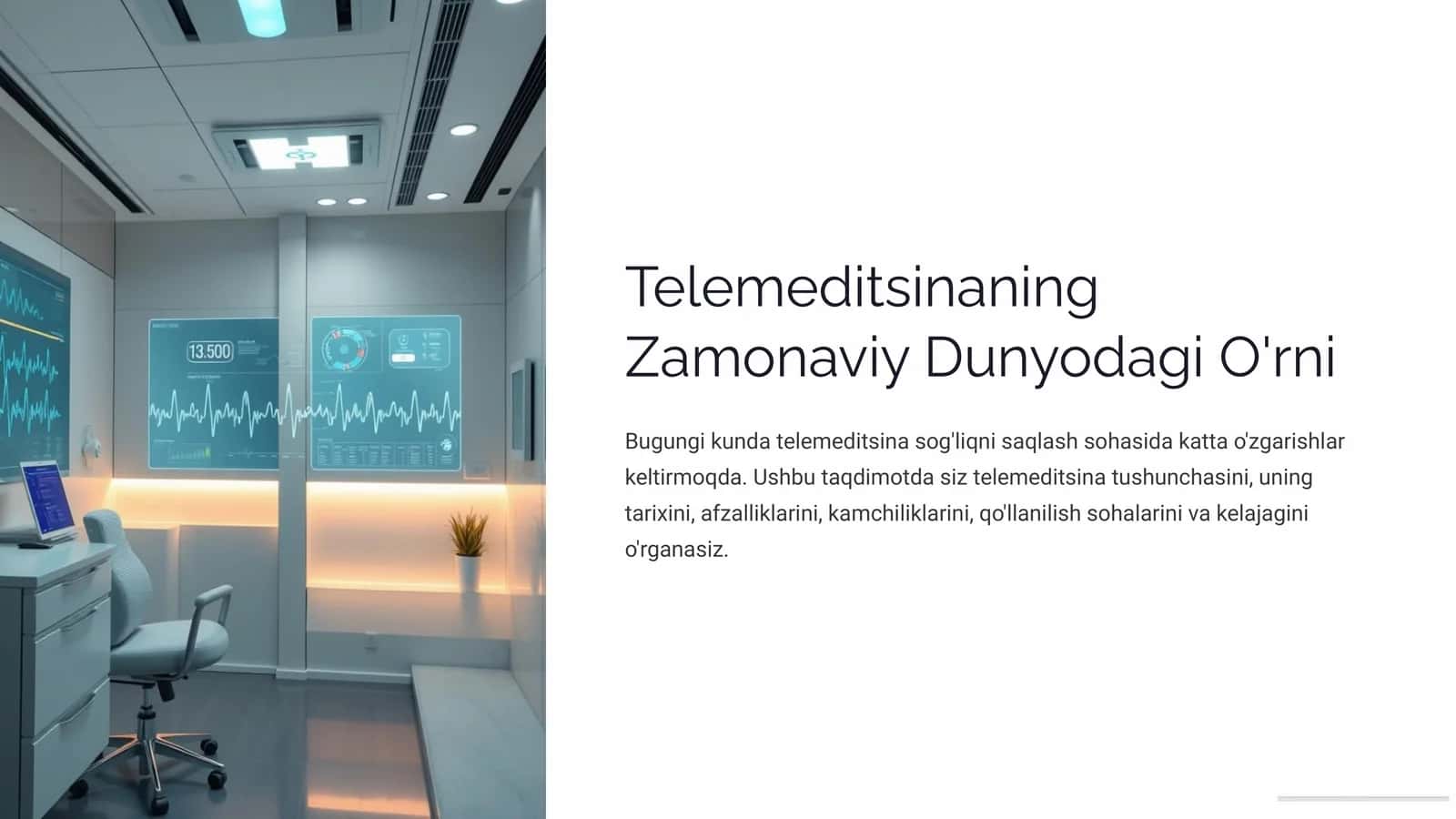 Telemeditsinaning Zamonaviy Dunyodagi O'rni