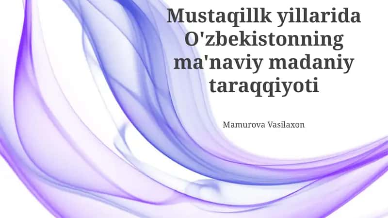 Ma'naviy madaniy taraqqiyot