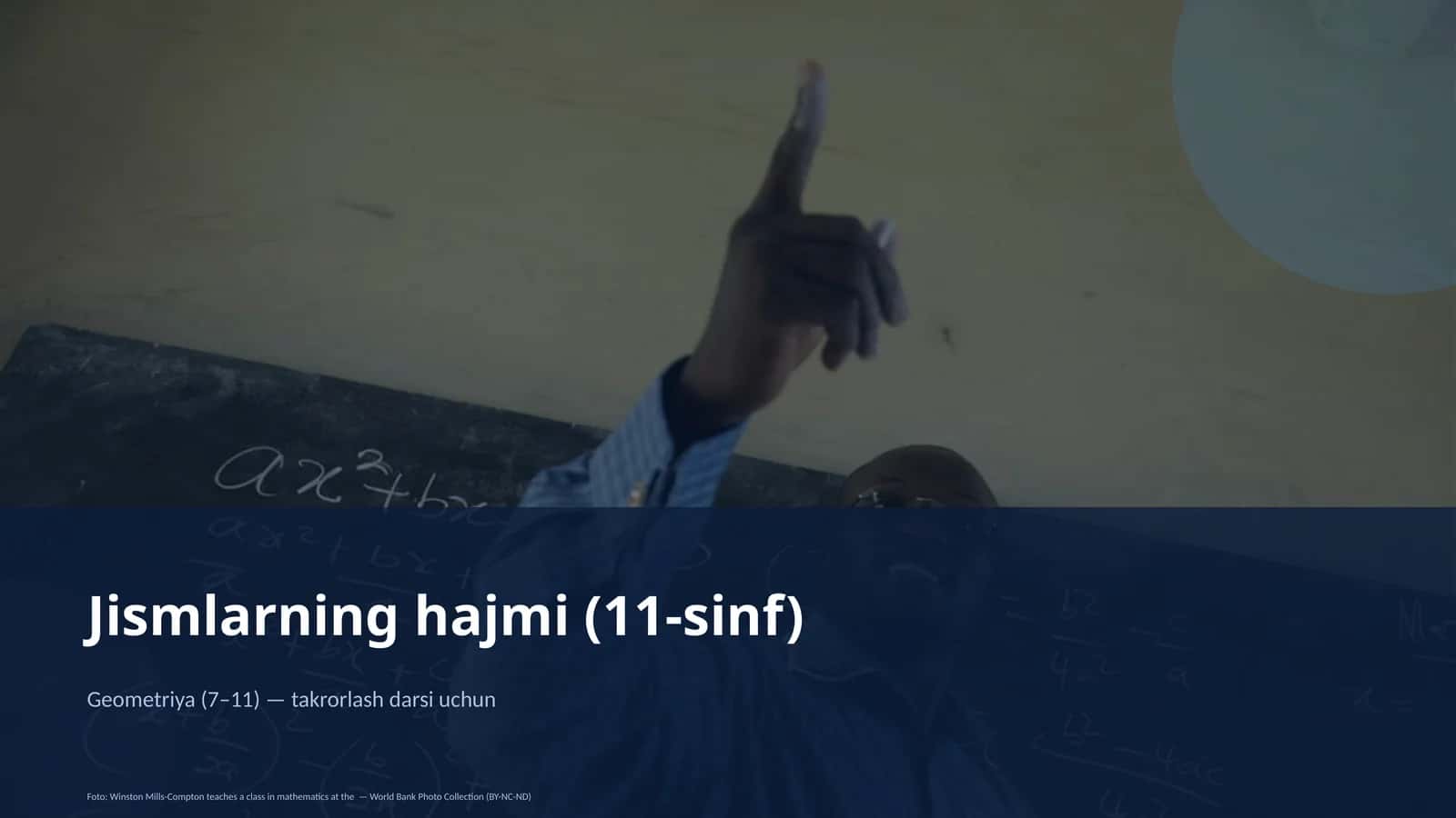 Jismlarning hajmi (11-sinf)