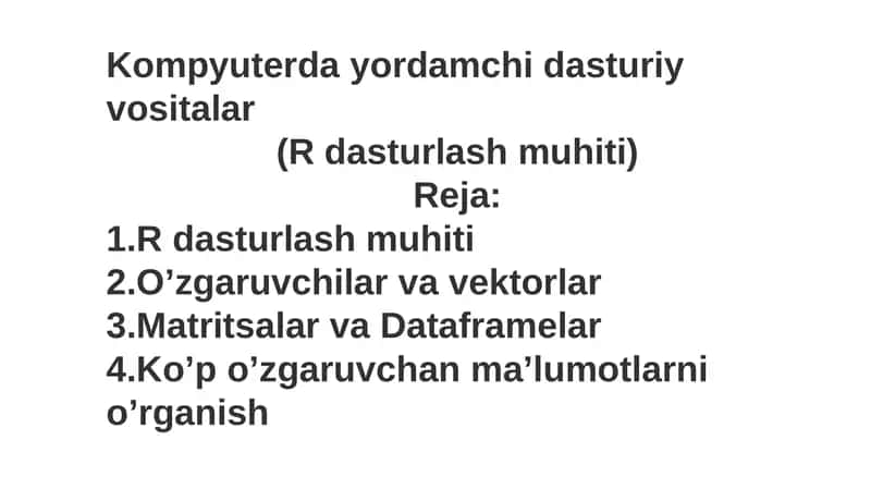 Kompyuterda yordamchi dasturiy vositalar