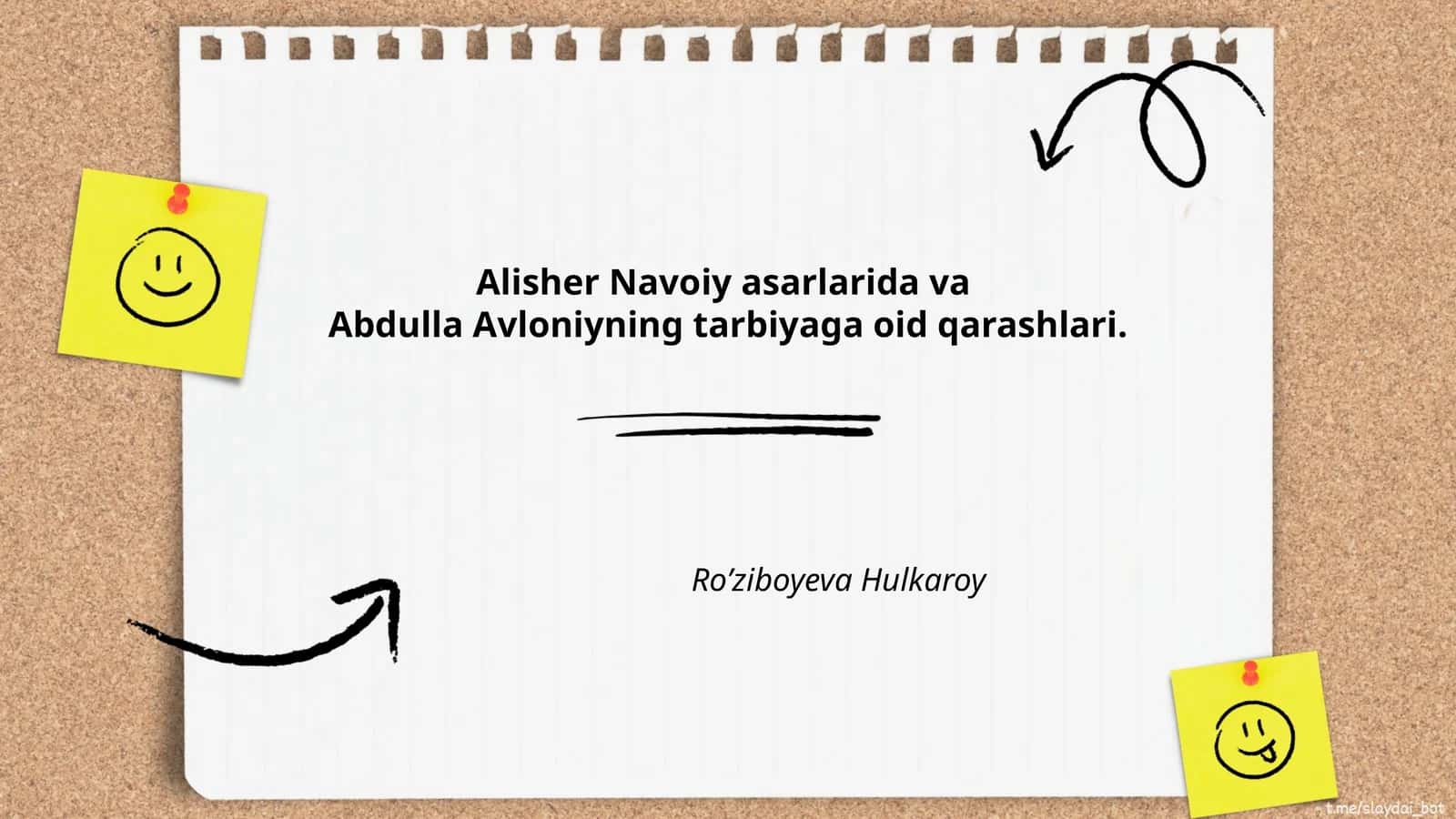 Alisher Navoiy asarlarida va Abdulla Avloniyning tarbiyaga oid qarashlari