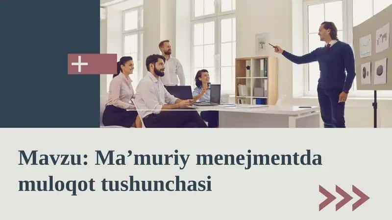 Ma’muriy menejmentda muloqot tushunchasi