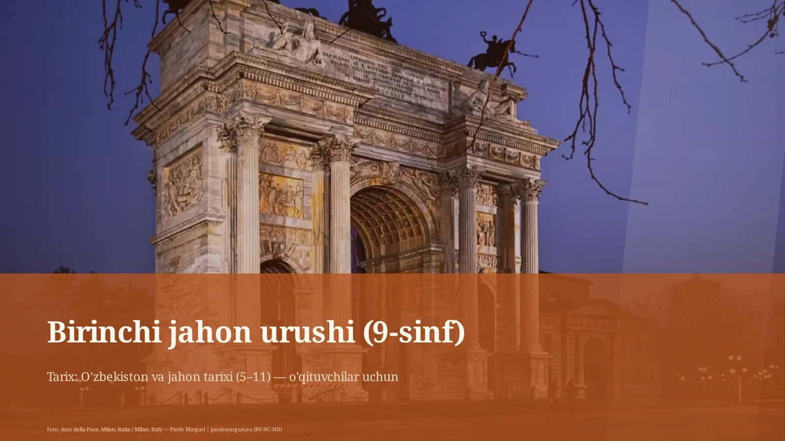 Birinchi jahon urushi (9-sinf)