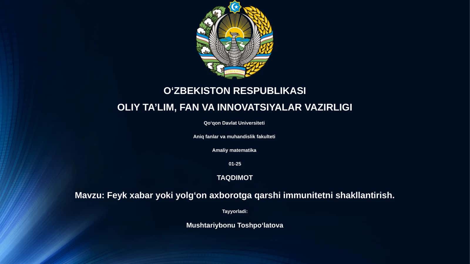 Feyk xabar yoki yolgʻon axborotga qarshi immunitetni shakllantirish