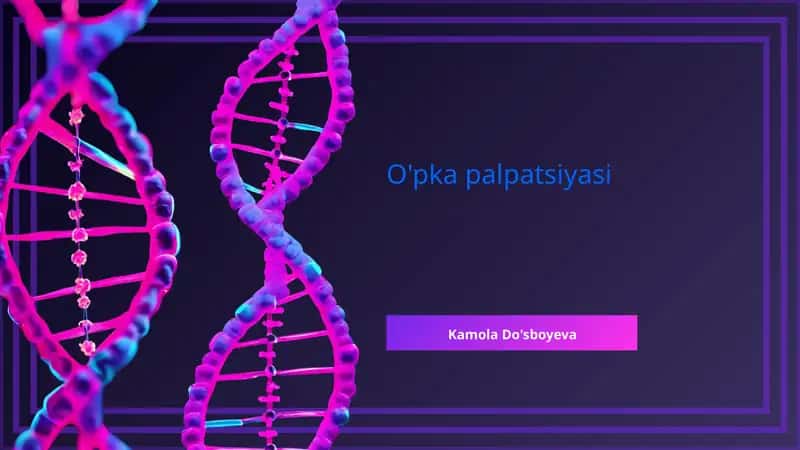 O'pka palpatsiyasi