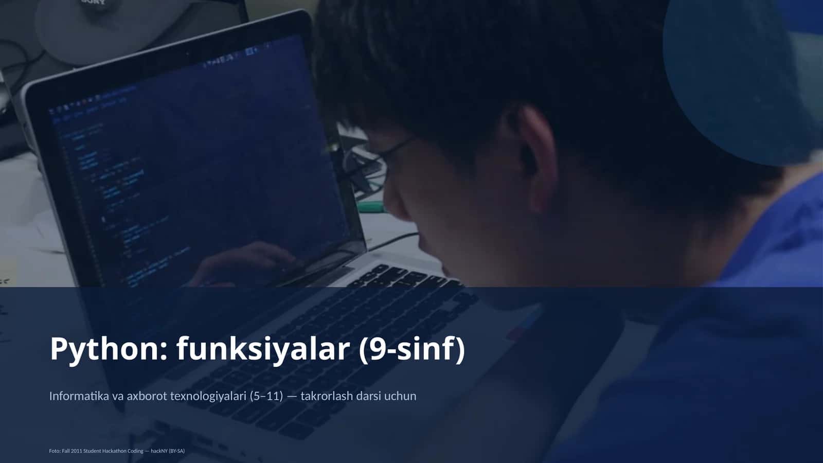 Python: funksiyalar (9-sinf)