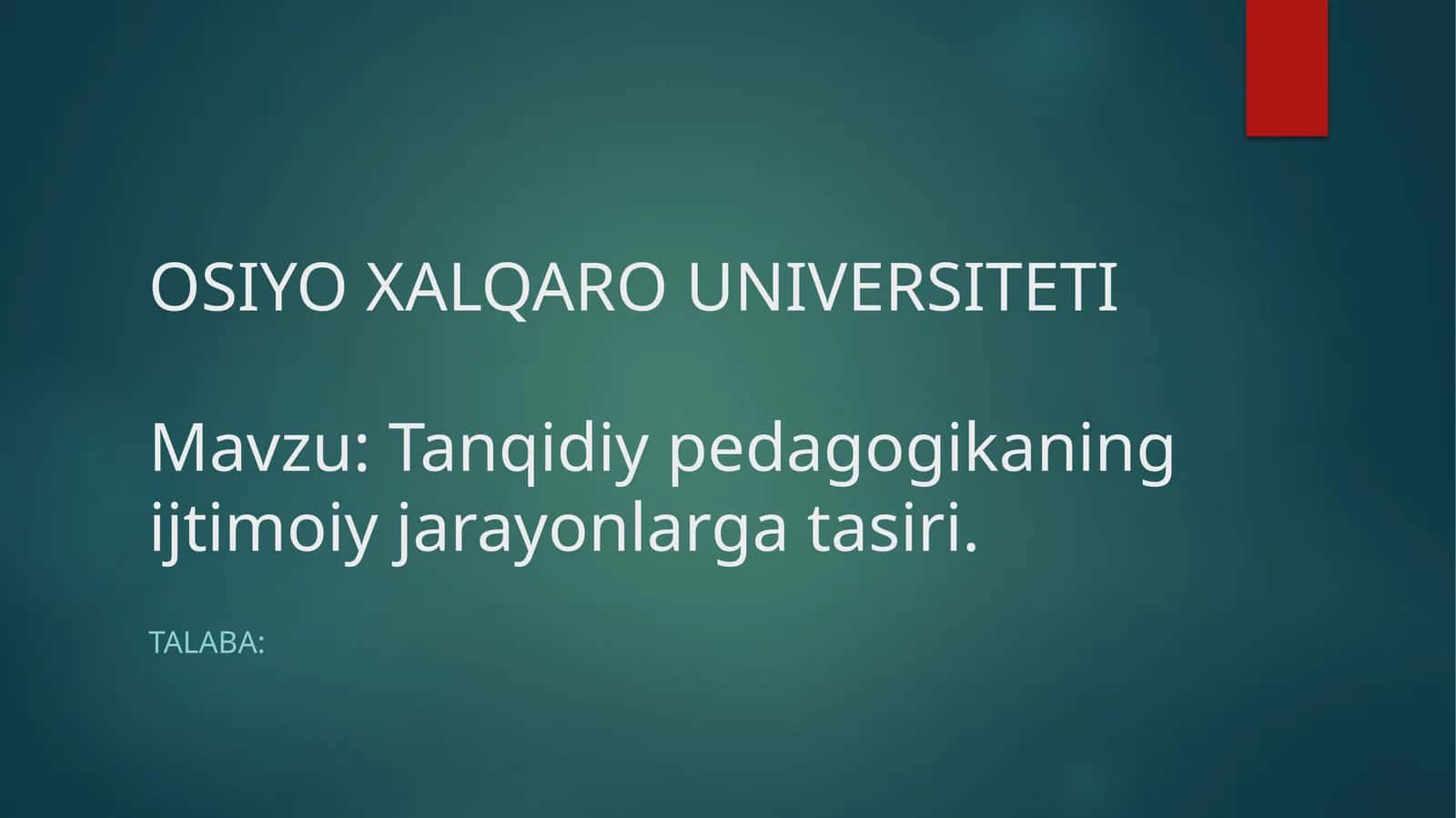 Tanqidiy pedagogika