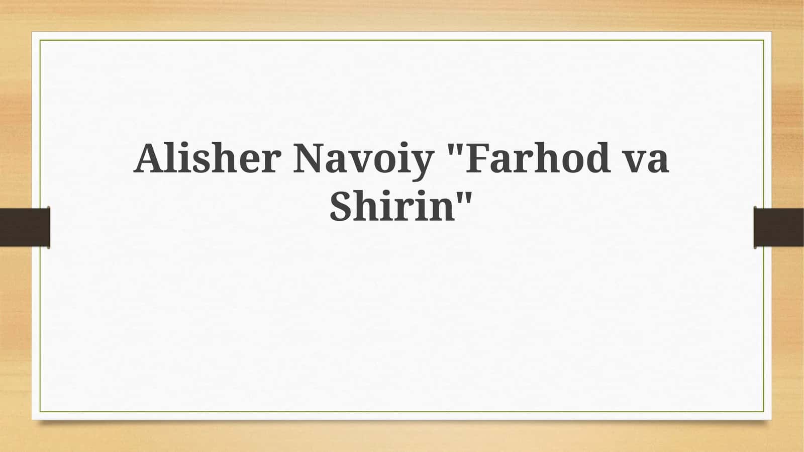 Farhod va Shirin