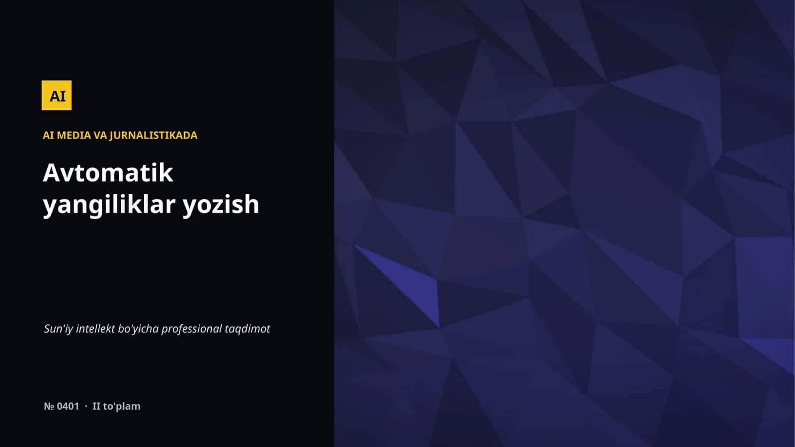 Avtomatik yangiliklar yozish