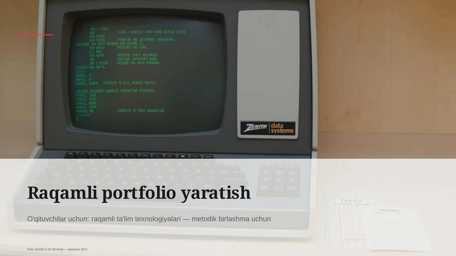 Raqamli portfolio yaratish mavzusi