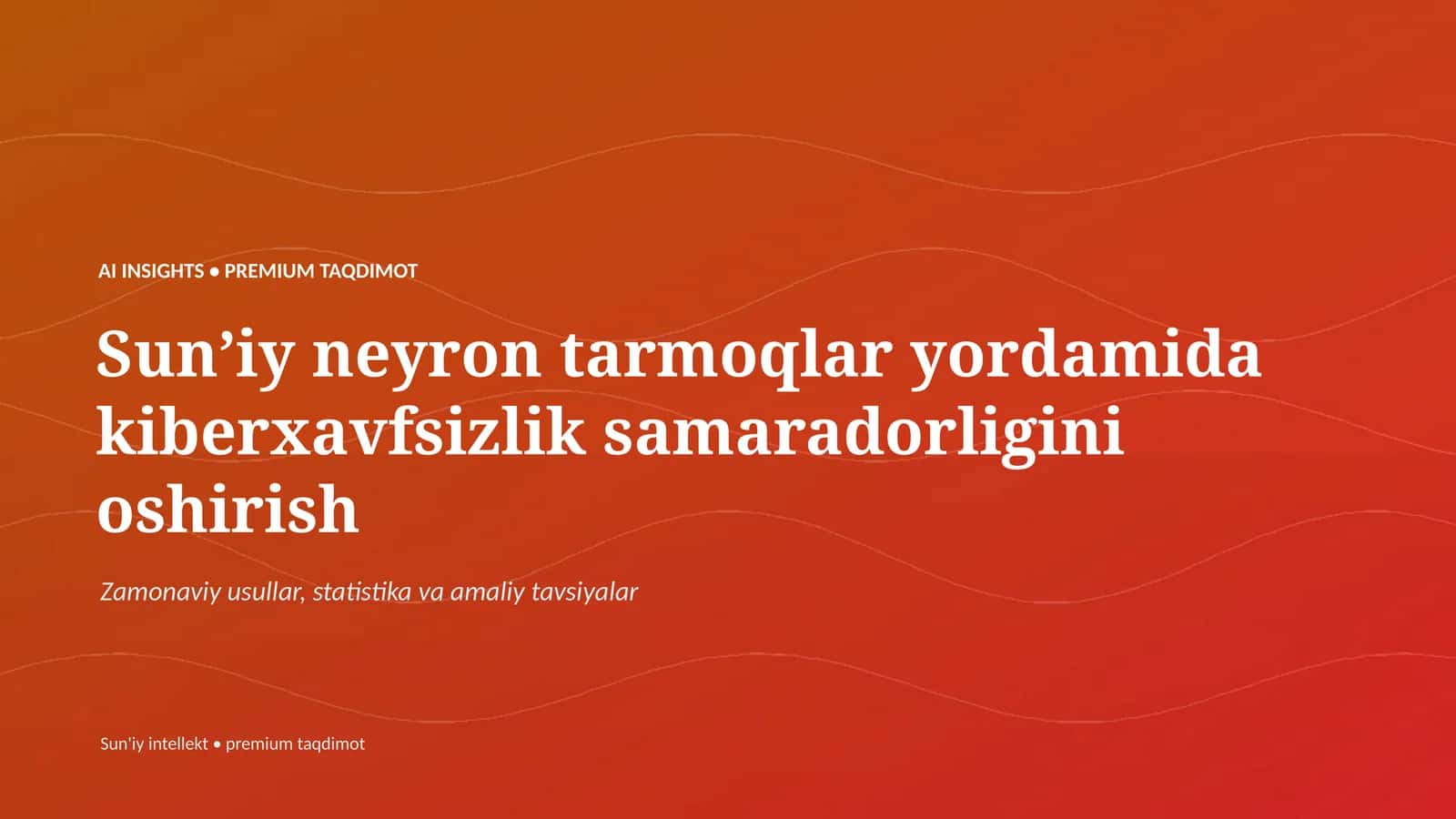 Sun'iy intellekt • premium taqdimot