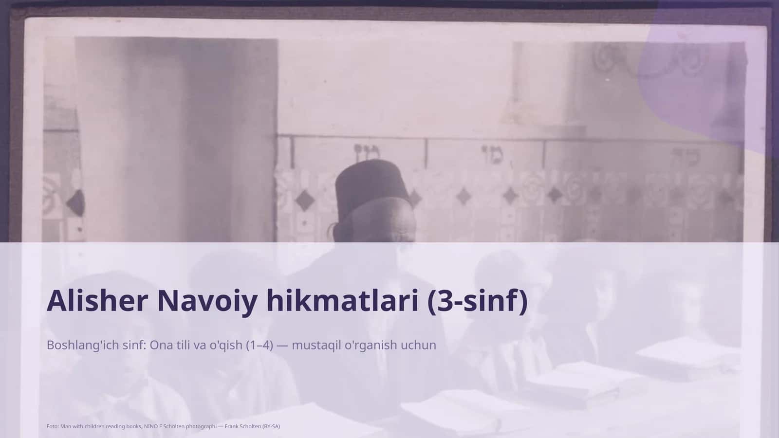 Ona tili va o'qish (1–4) — mustaqil o'rganish