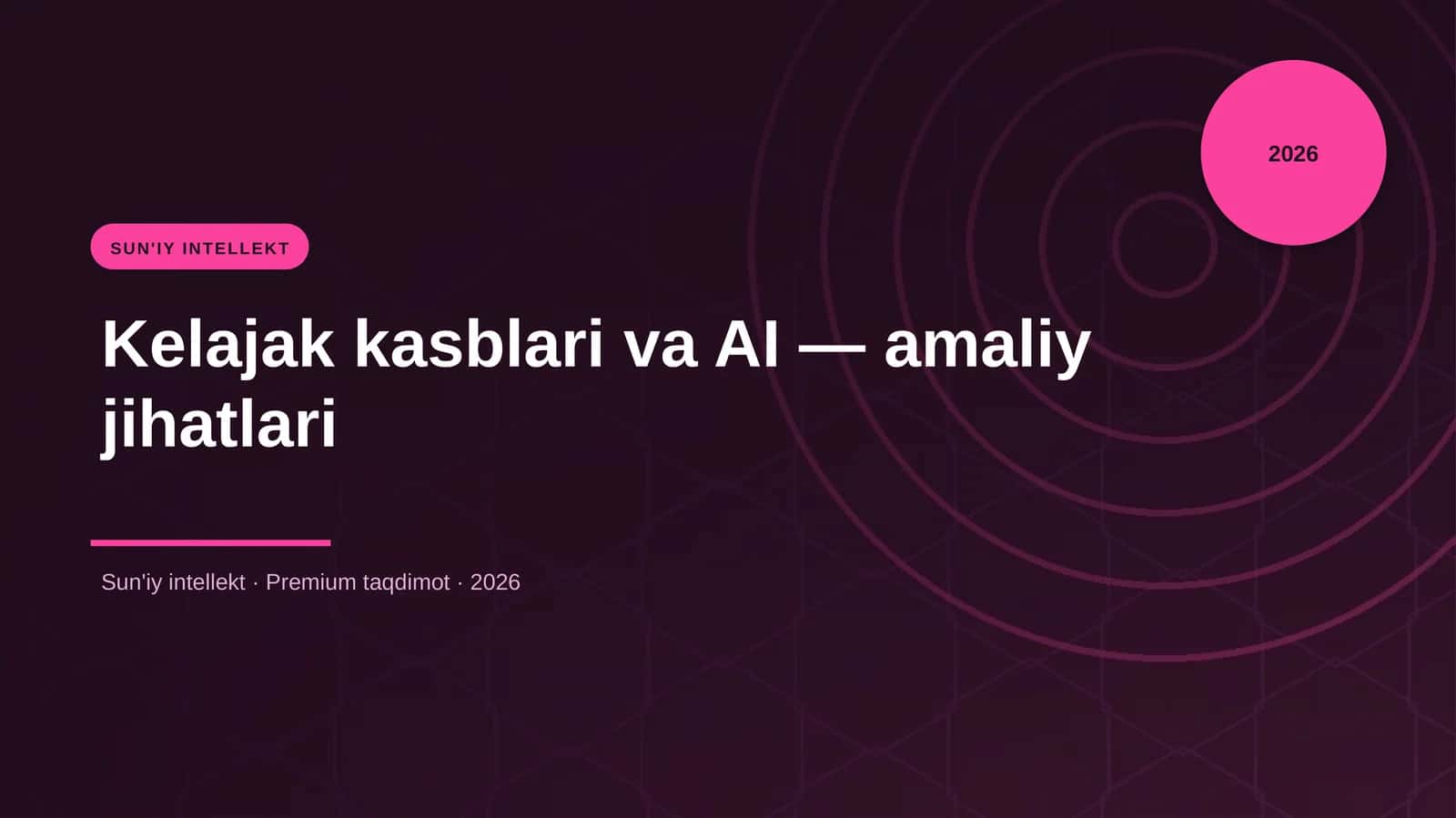 Kelajak kasblari va AI — amaliy jihatlari
