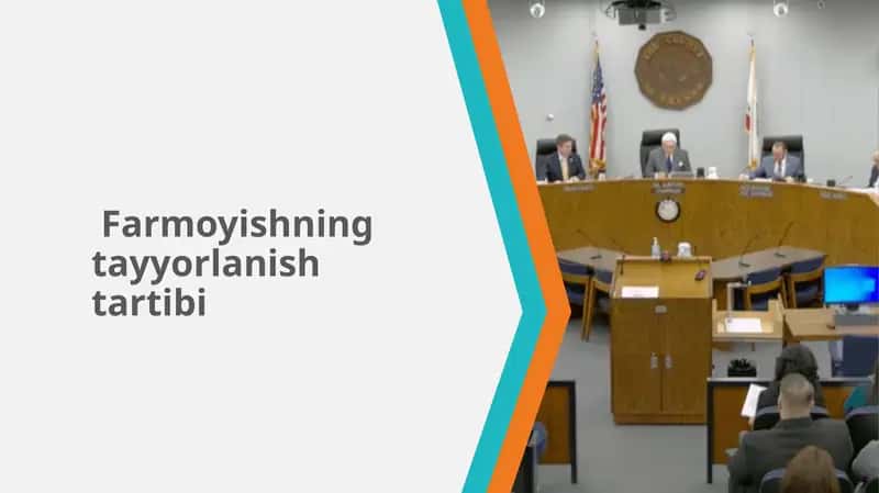Farmoyishning tayyorlanish tartibi