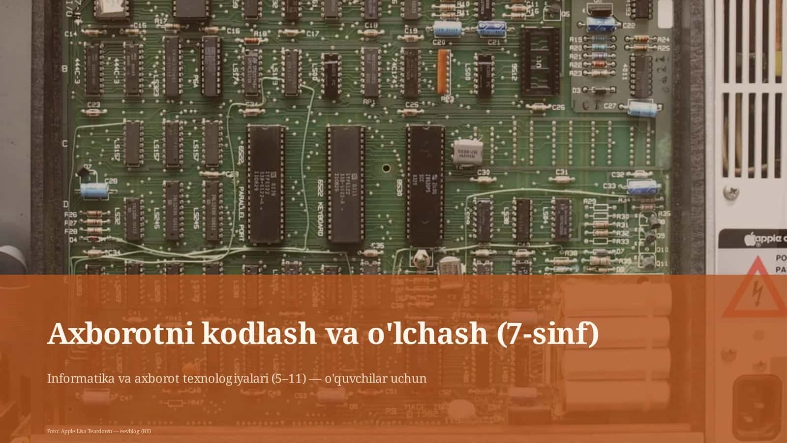 Axborotni kodlash va o'lchash (7-sinf)