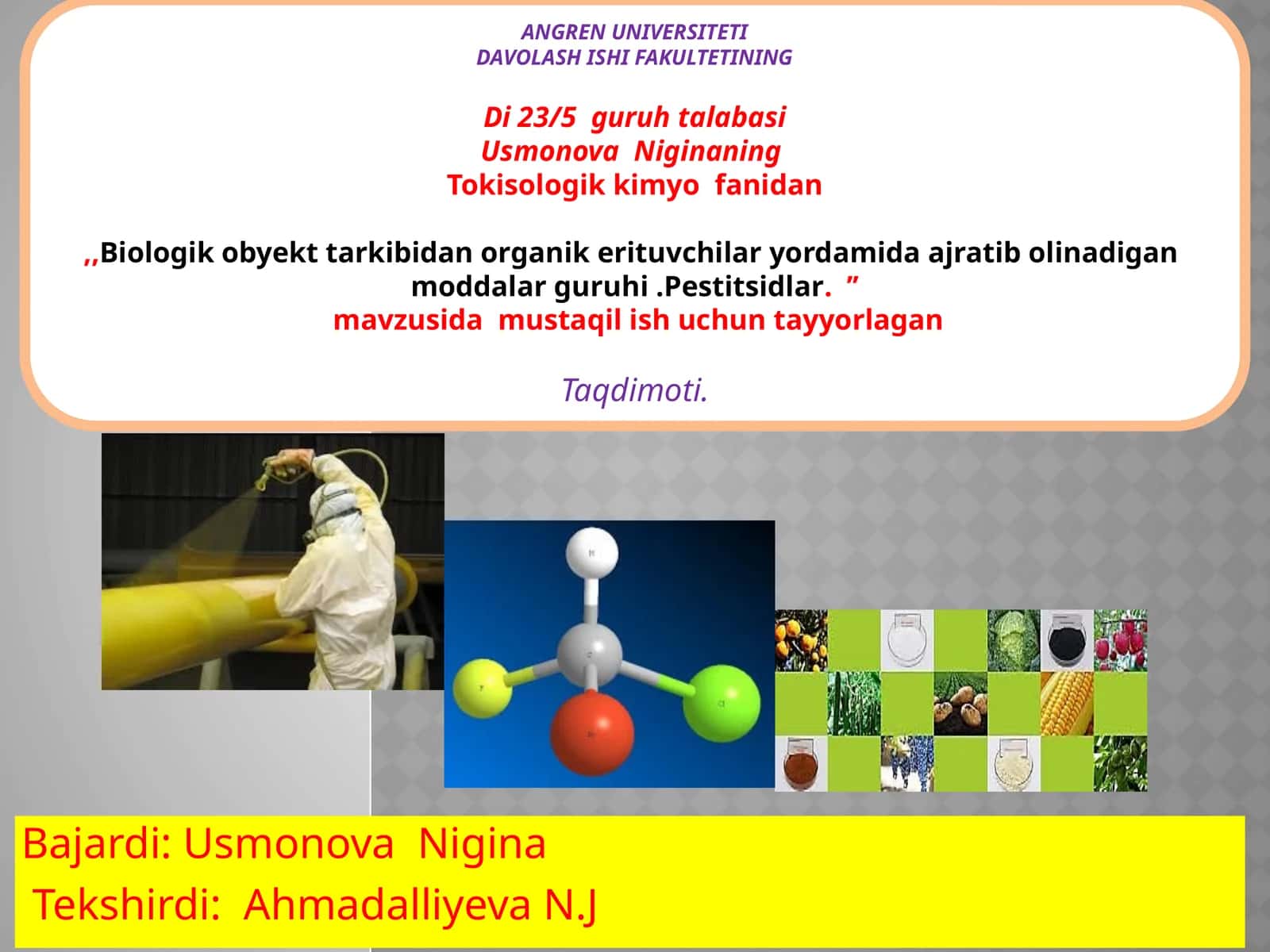 Usmonova Nigina mavzusi