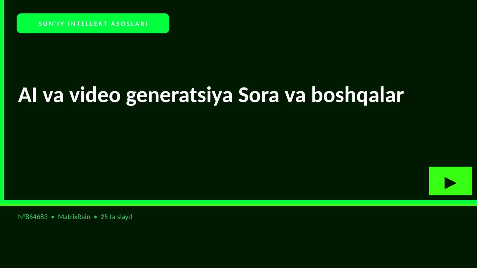 SUN'IY INTELLEKT ASOSLARI