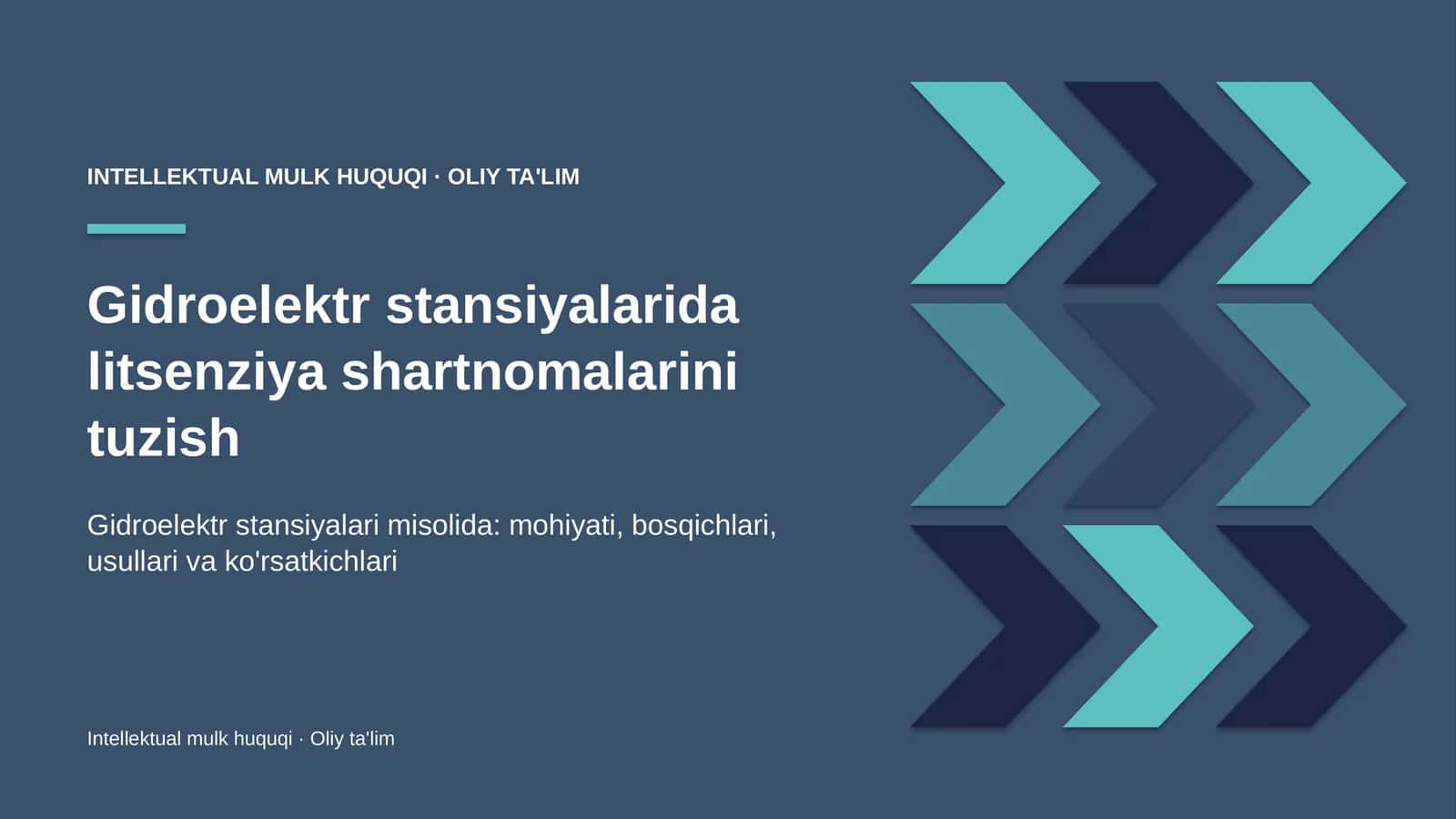Gidroelektr stansiyalarida litsenziya shartnomalarini tuzish