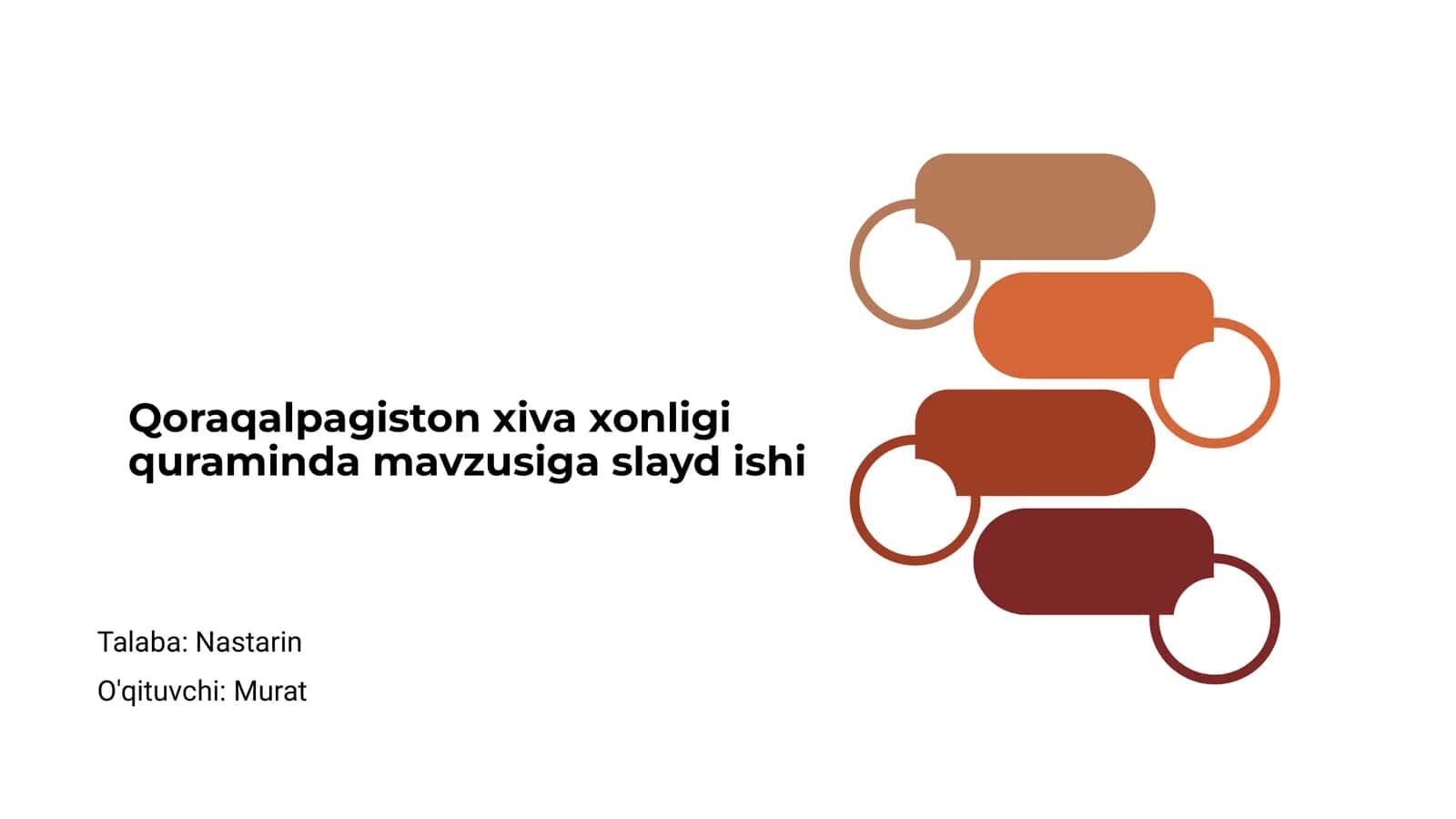 Qoraqalpogʻiston xiva xonligi quraminda slayd ishi