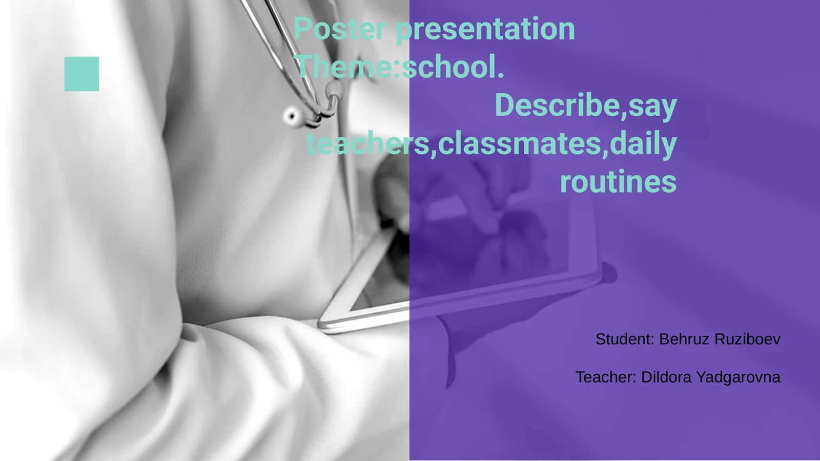 Poster presentation