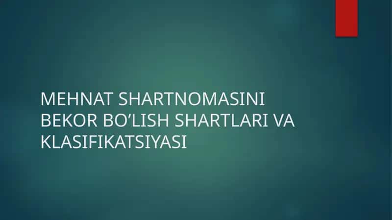 MEHNAT SHARTNOMASI