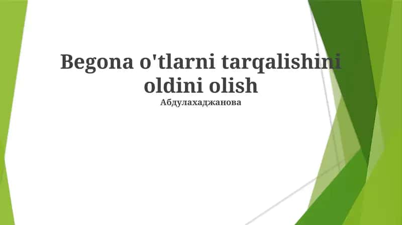 Giyohlar Biologiyasi va Tarqalishi
