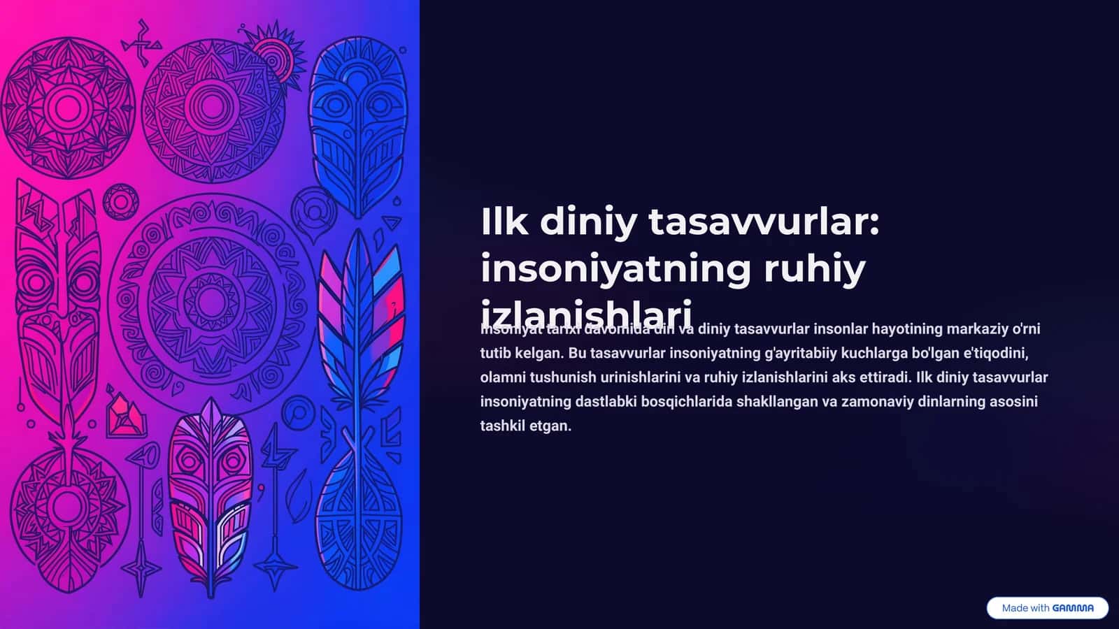 Ilk diniy tasavvurlar: insoniyatning ruhiy izlanishlari