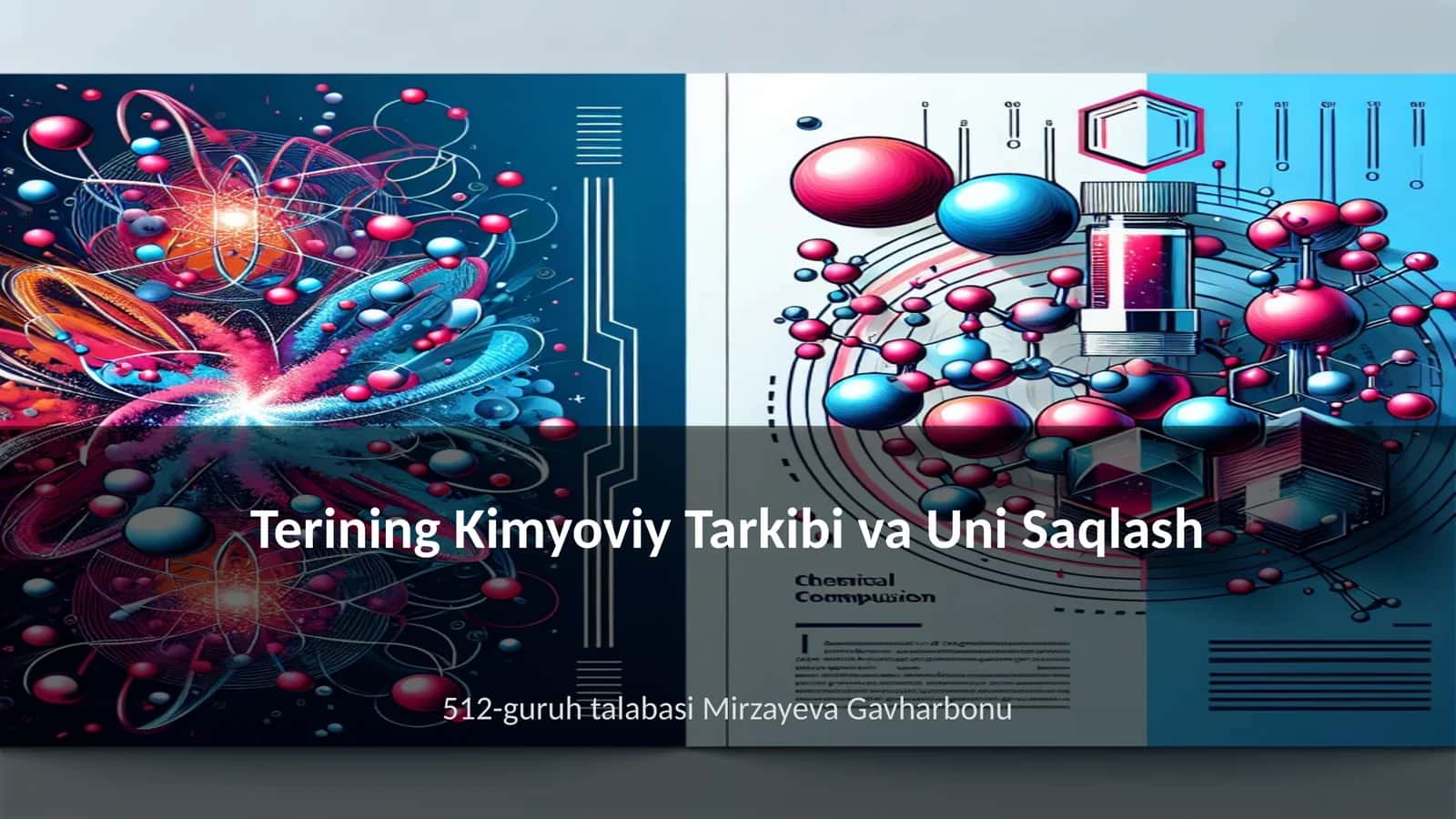 Terining Kimyoviy Tarkibi va Uni Saqlash