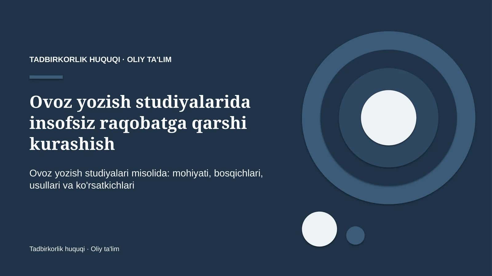 ovoz yozish studiyalarida insofsiz raqobatga qarshi kurashish 3141
