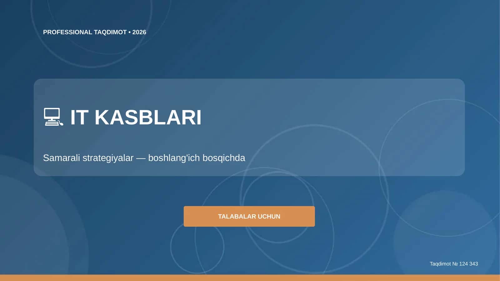 IT kasblari: samarali strategiyalar (boshlang'ich bosqichda)